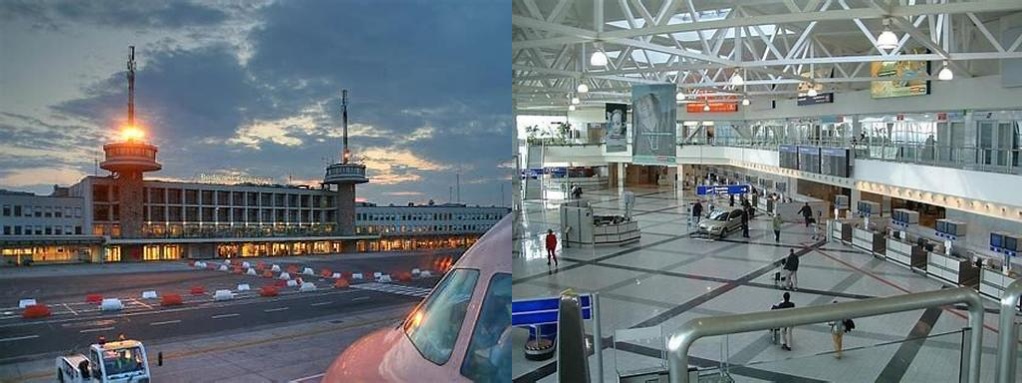 Budapest Liszt Ferenc nemzetközi repülőtér 1. terminál felvételi épülete (Edificio de facturación de la Terminal 1 del Aeropuerto Internacional Ferenc Liszt de Budapest)