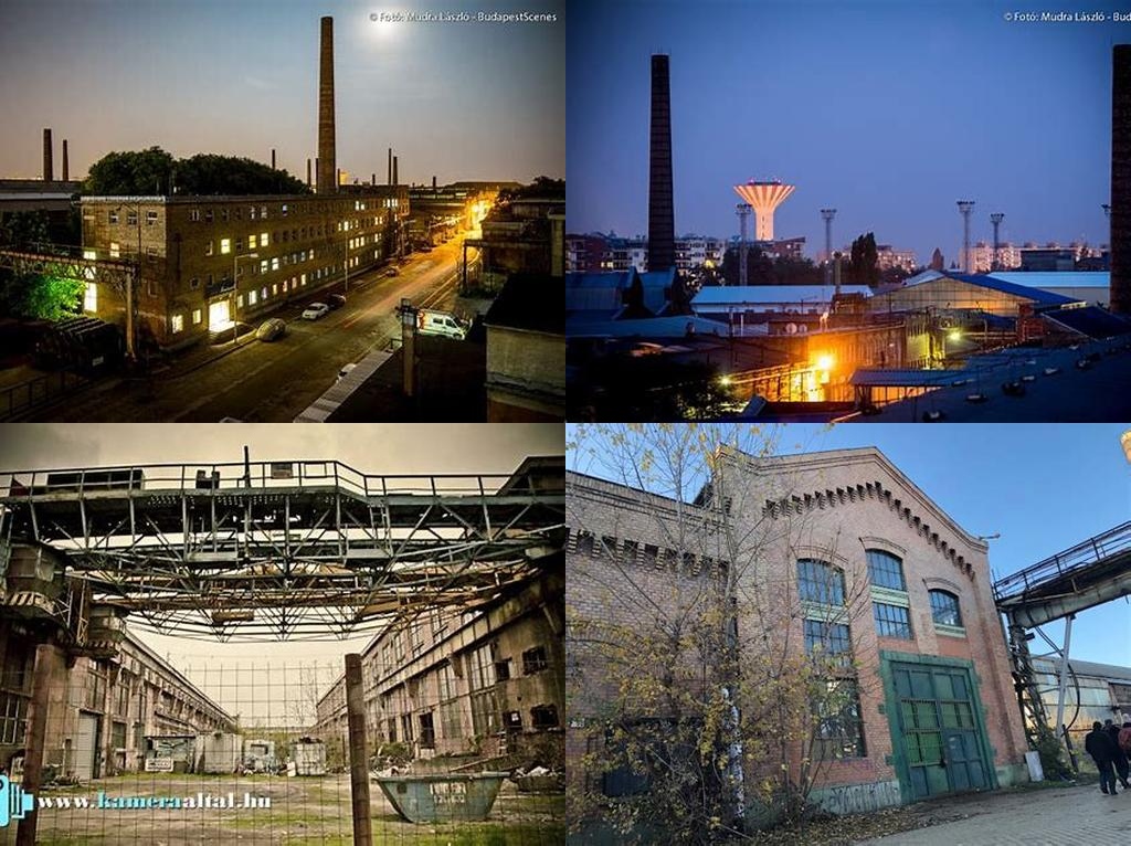 Csepel Művek épületegyüttesében 14 épület (14 edificios en el complejo Csepel Művek)