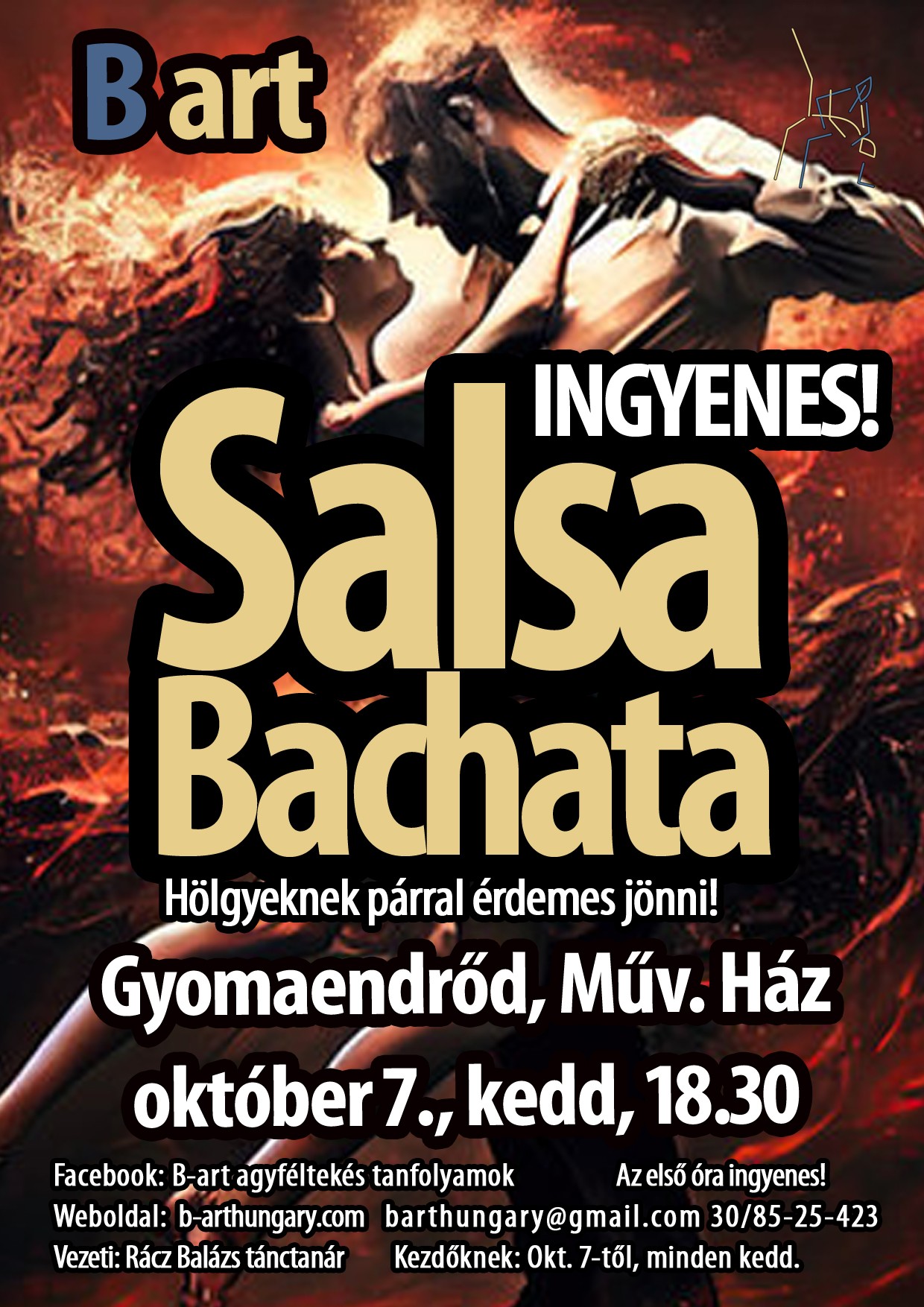 Clases gratuitas de salsa y bachata llegan a Gyomaendrőd