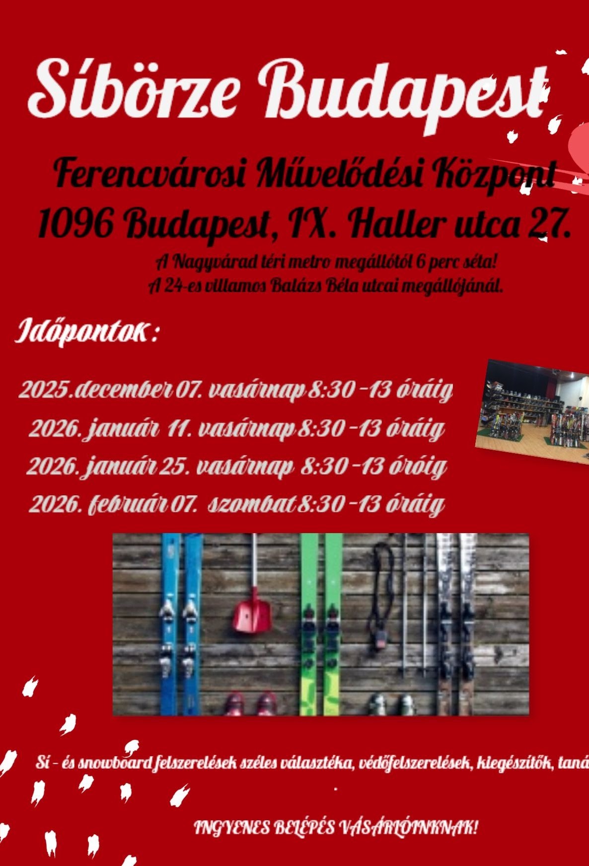 El Intercambio de Esquí de Budapest regresa a Ferencváros