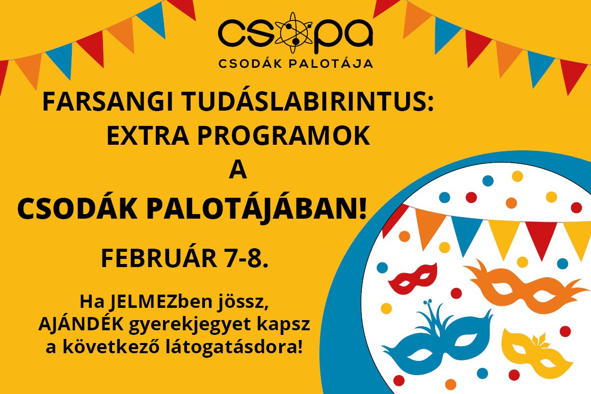 El Carnaval del Laberinto de Budapest ilumina el Palacio de las Maravillas (Csodák Palotája)
